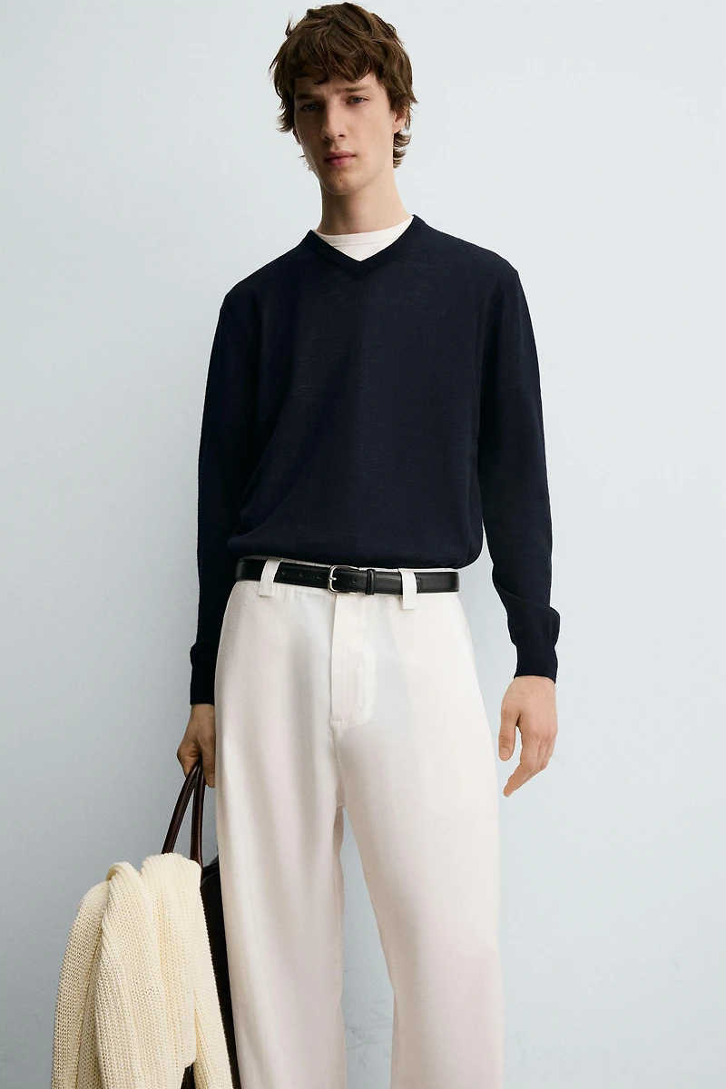 FLOWY PANTS WITH SIDE PLEATS