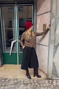 GILET EN MAILLE À BOUTON REVÊTU