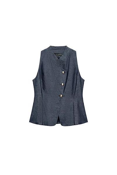 LINEN DOUBLE BREASTED VEST