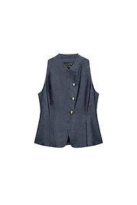 LINEN DOUBLE BREASTED VEST