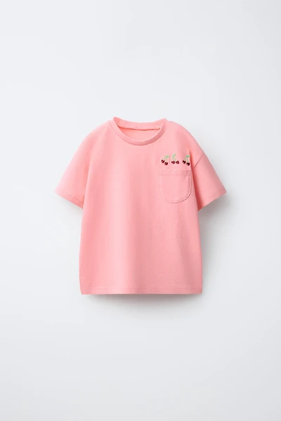 EMBROIDERED POCKET T-SHIRT