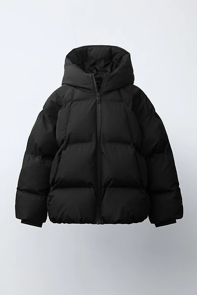 WATER REPELLENT PUFFER HOODIE JACKET