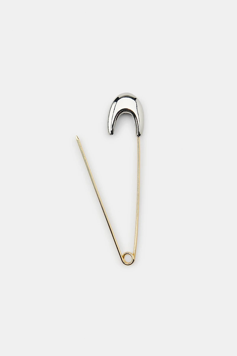 LOT DE 2 FERMOIRS COMBINÉS AIGUILLE À BRILLANTS
