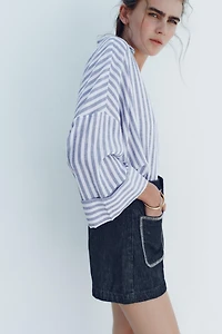 WIDE SLEEVE LINEN SHIRT