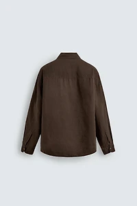 LINEN COTTON BLEND POLO SHIRT