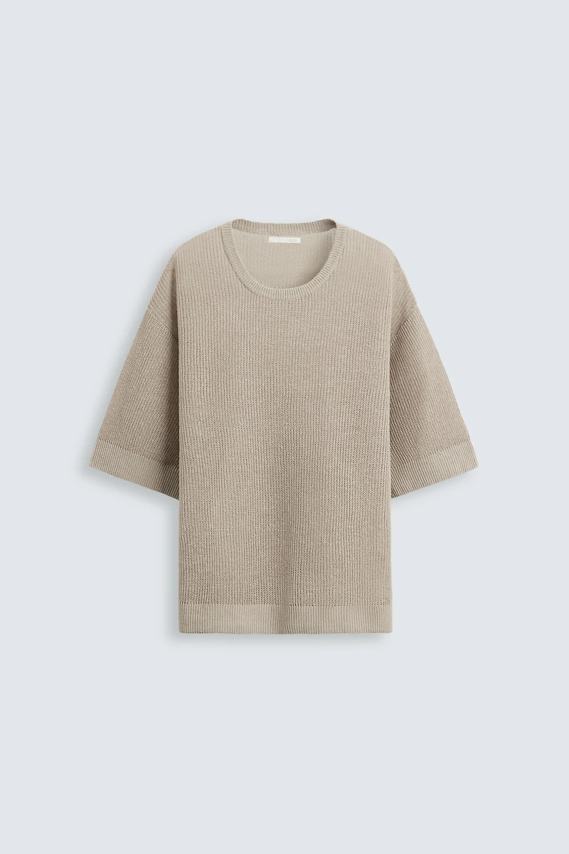 100% LINEN KNIT T-SHIRT