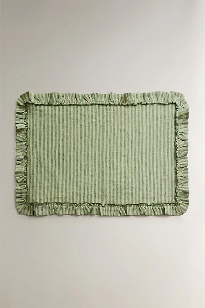 LINEN PLACEMAT WITH RUFFLES