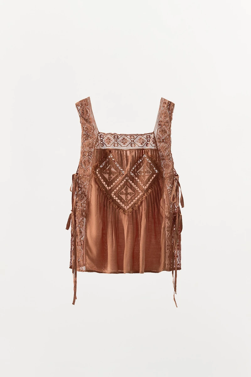 TOP DENTELLE LOSANGES ÉDITION LIMITÉE