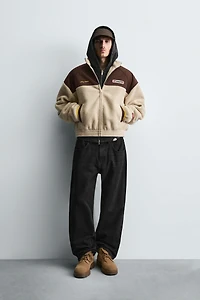 CONTRASTING FLEECE COMBINED JACKET