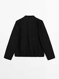 100% cotton oversize bomber jacket