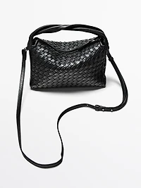 Sac tressé en cuir nappa moyen format