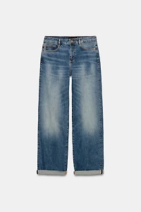 Z.07 RELAXED FIT HIGH WAISTED TURN-UP JEANS