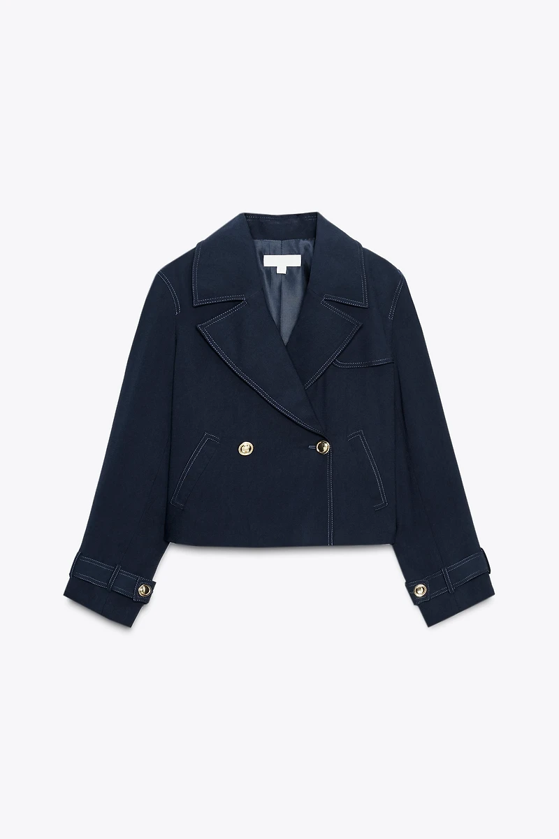 CROPPED DOUBLE-BREASTED JACKET