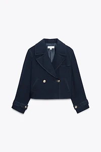 CROPPED DOUBLE-BREASTED JACKET