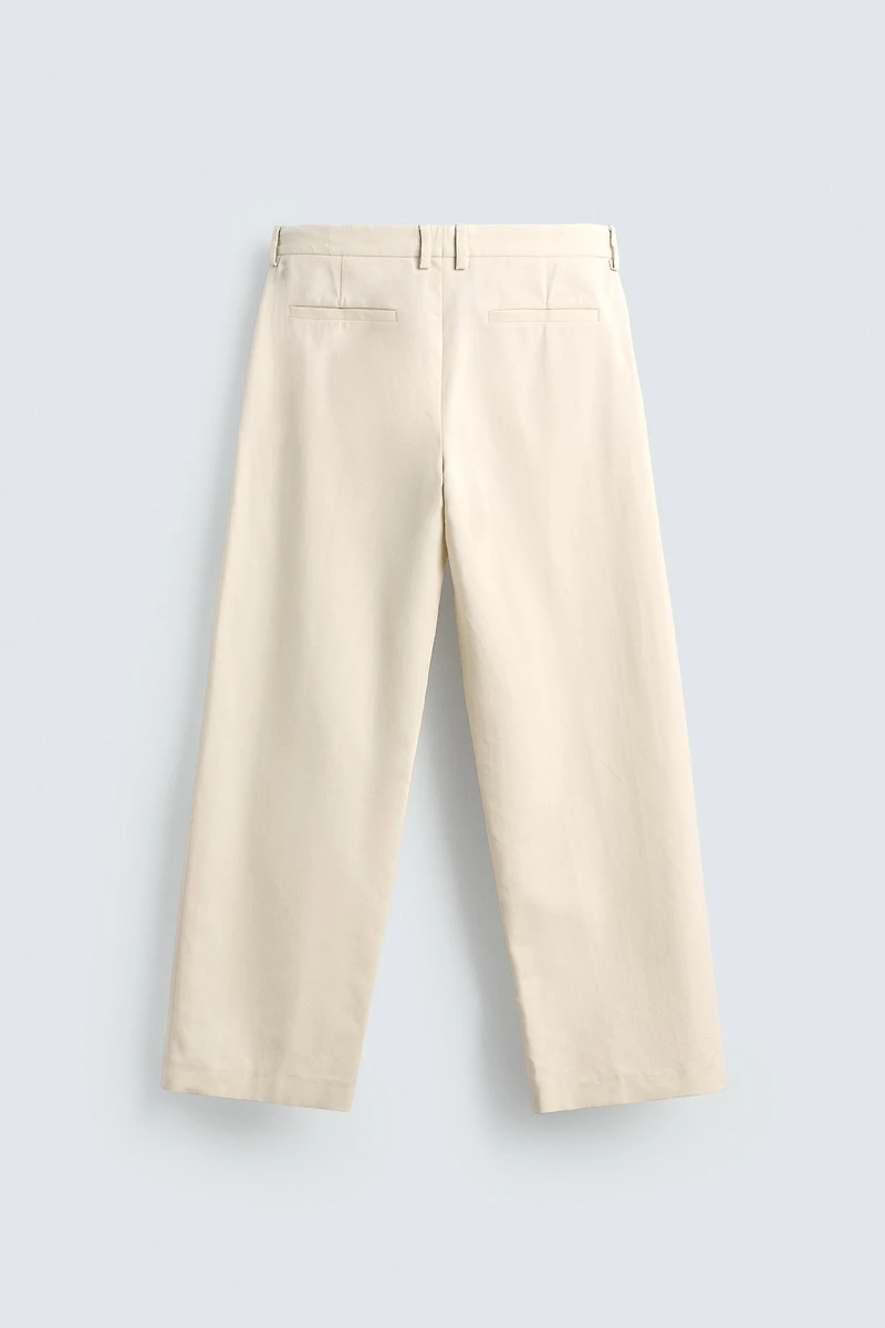 PANTALON STRAIGHT FIT À PLIS