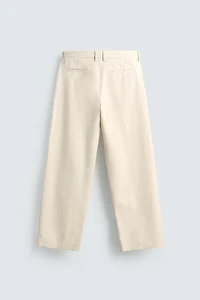 PANTALON STRAIGHT FIT À PLIS