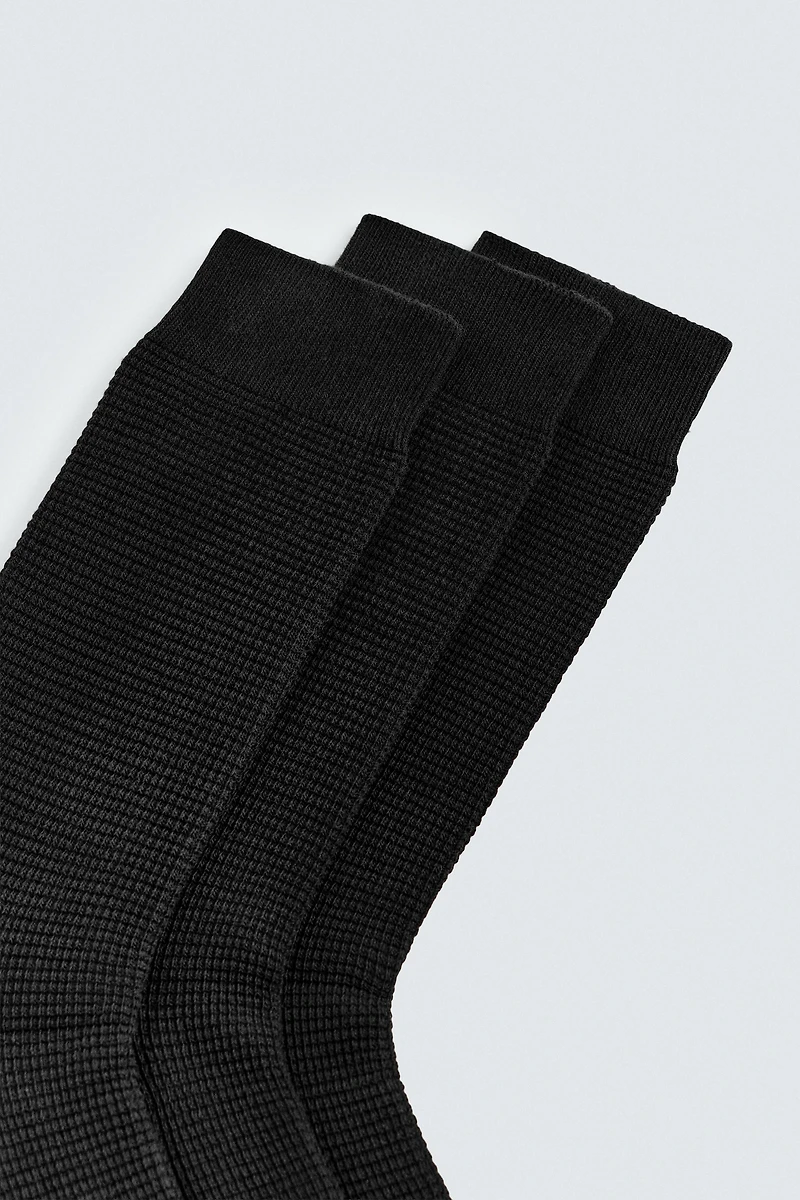 THREE-PACK OF CHECK SOCKS