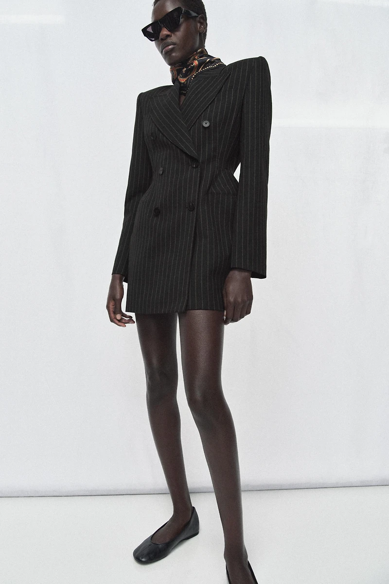 ZW COLLECTION PINSTRIPE BLAZER DRESS