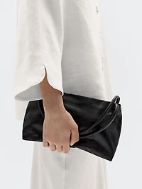 Small nappa leather bag with compartments