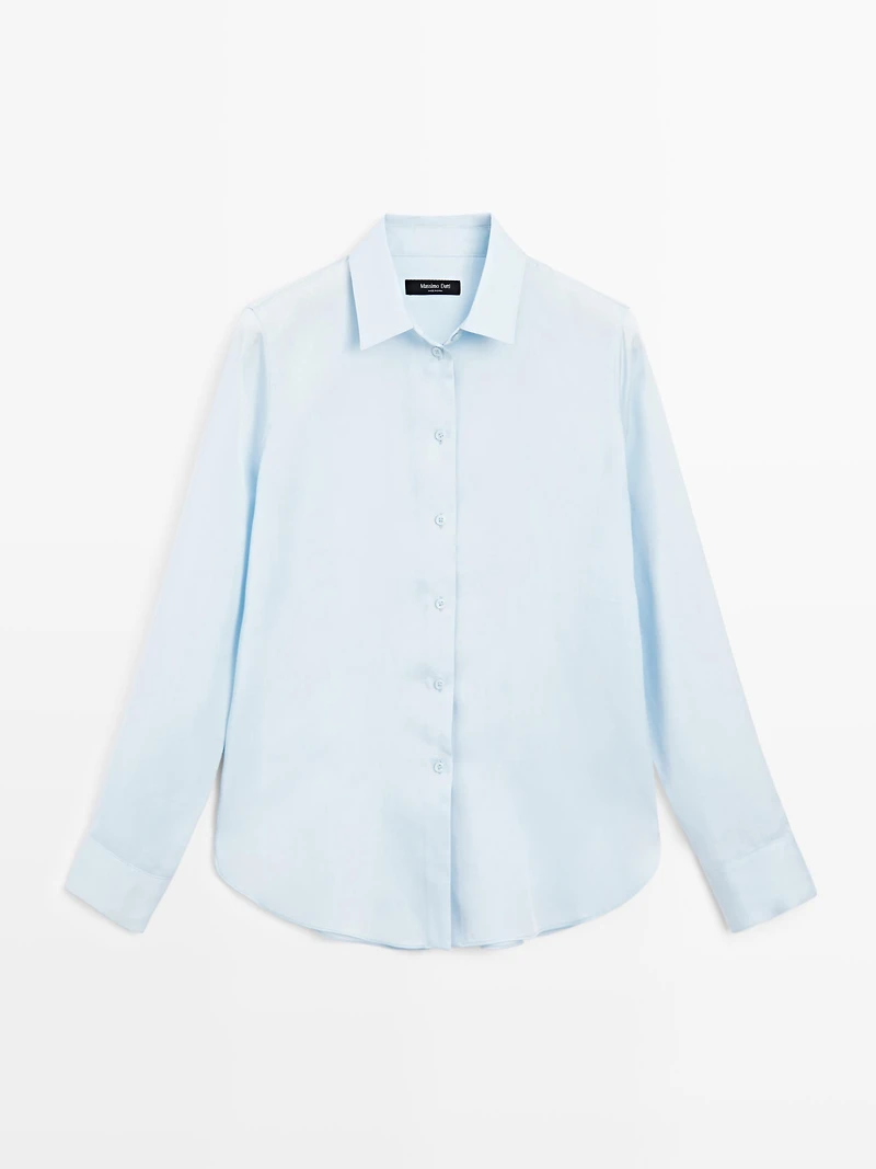 Flowing shirt with collar
