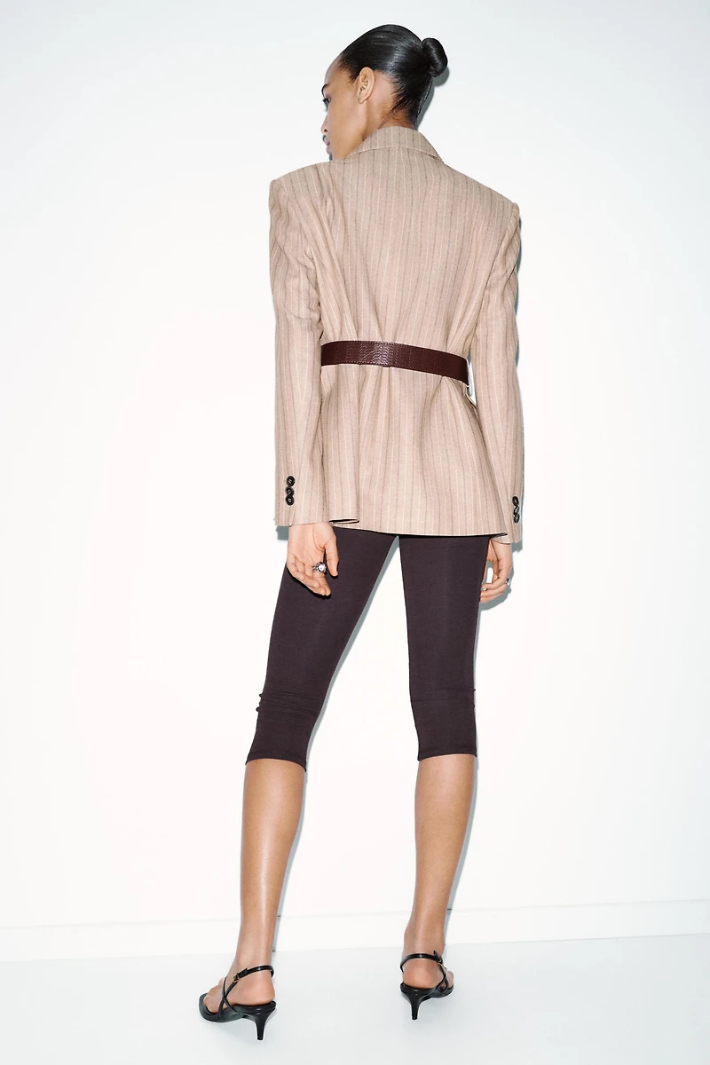 BLAZER CHEVRON AVEC CEINTURE