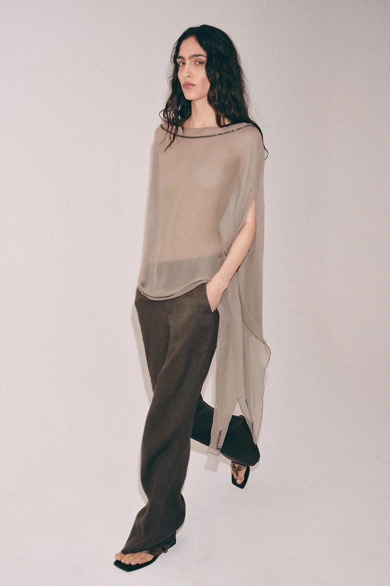 LONG 100% VISCOSE SHIMMER CAPE