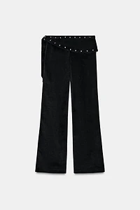 FLARE PAREO PANTS WITH STUDS