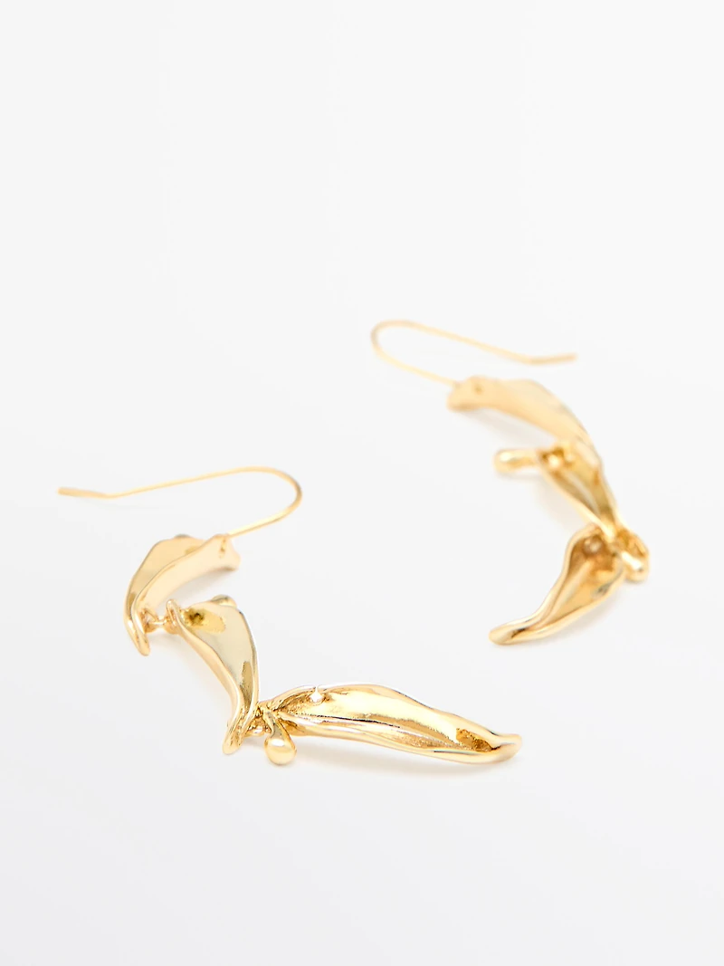 Boucles d’oreilles pendantes feuilles