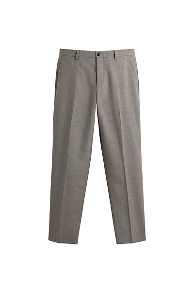 REGULAR FIT TEXTURED SUIT PANTS