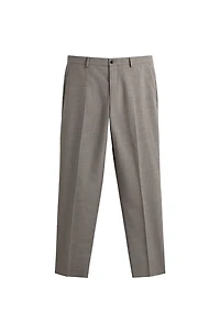 REGULAR FIT TEXTURED SUIT PANTS