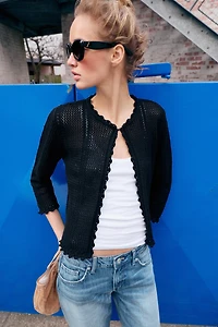 GILET EN MAILLE POINTELLE