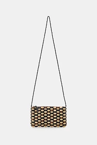 MINI WOODEN BEAD CROSSBODY BAG