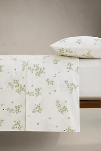 CLOVER AND LADYBUG COTTON FLAT SHEET