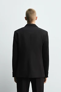 BLAZER COSTUME SMOKING AVEC LAINE
