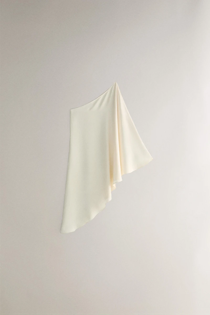 SATEEN ASYMMETRIC CAPE