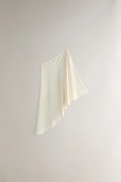SATEEN ASYMMETRIC CAPE