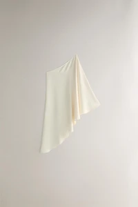 SATEEN ASYMMETRIC CAPE