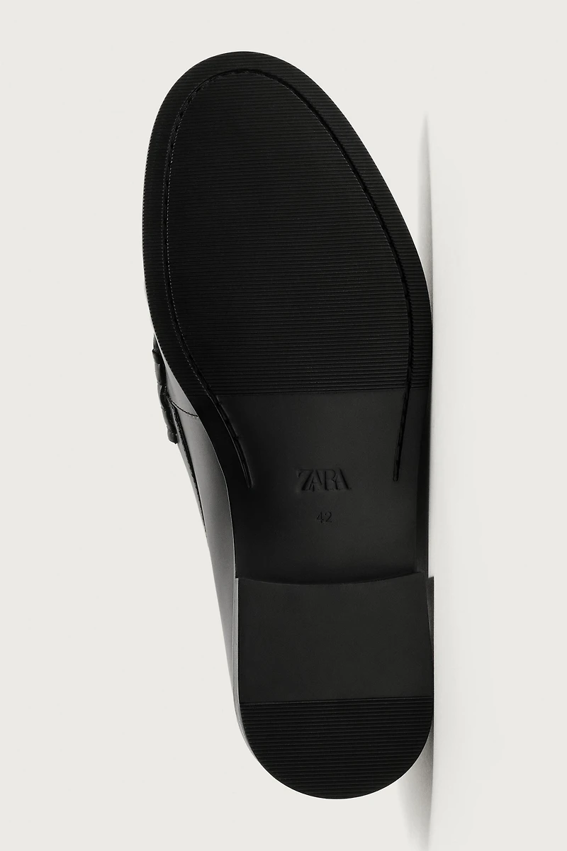LEATHER PENNY LOAFERS
