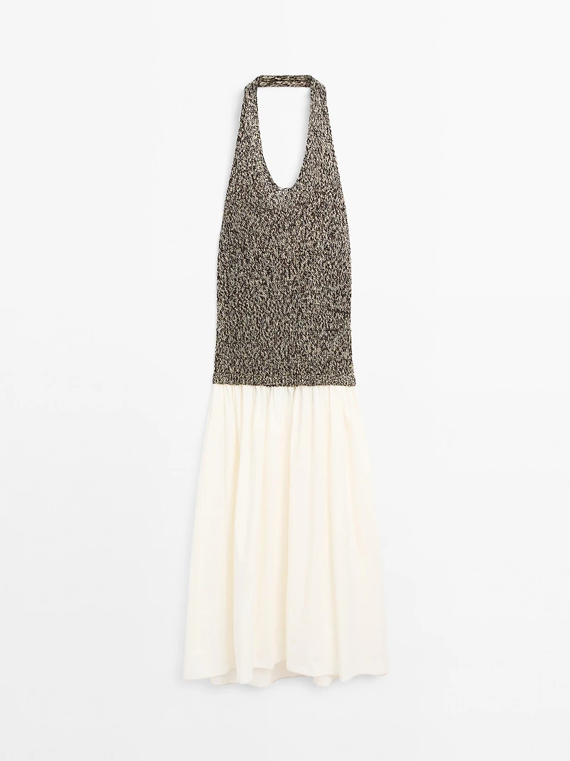 Contrast long dress - Studio