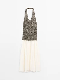 Contrast long dress - Studio