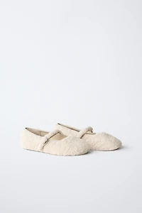 SHEARLING BALLET FLATS