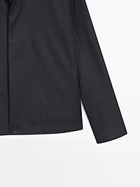 100% wool corduroy-effect flannel overshirt