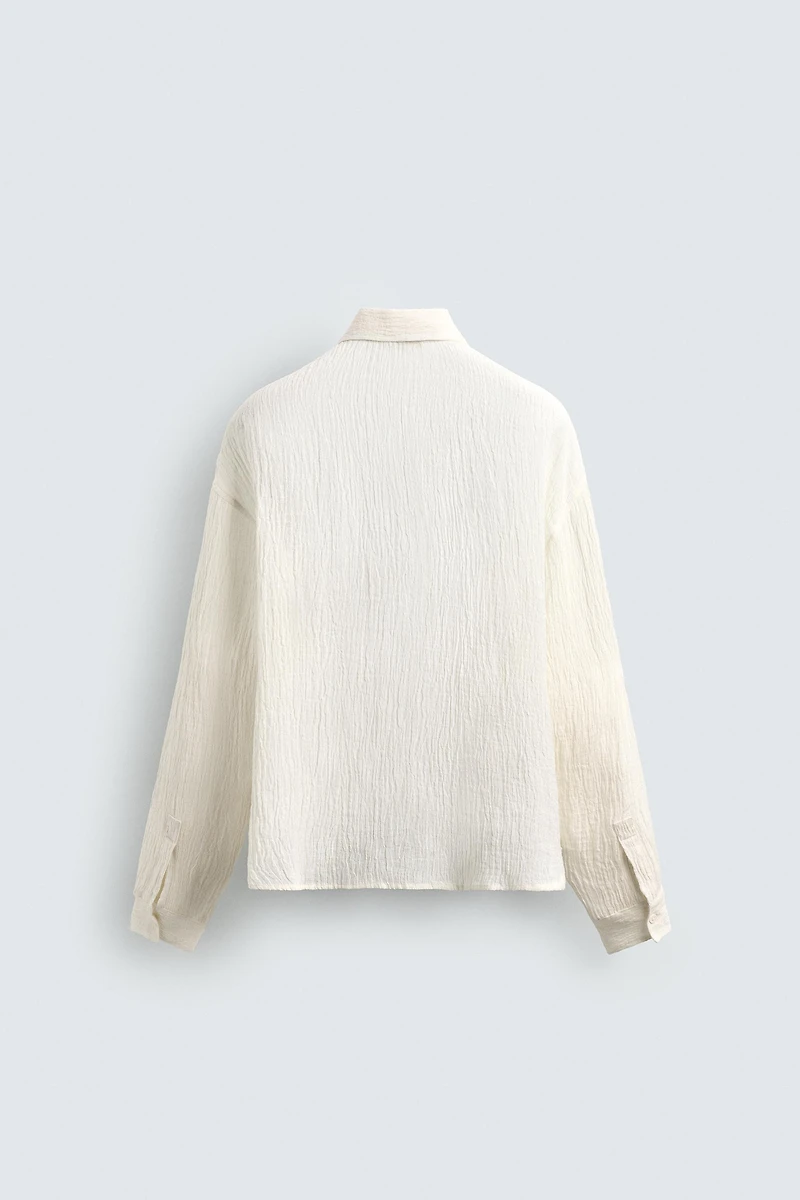 100% CRINKLED LINEN SHIRT