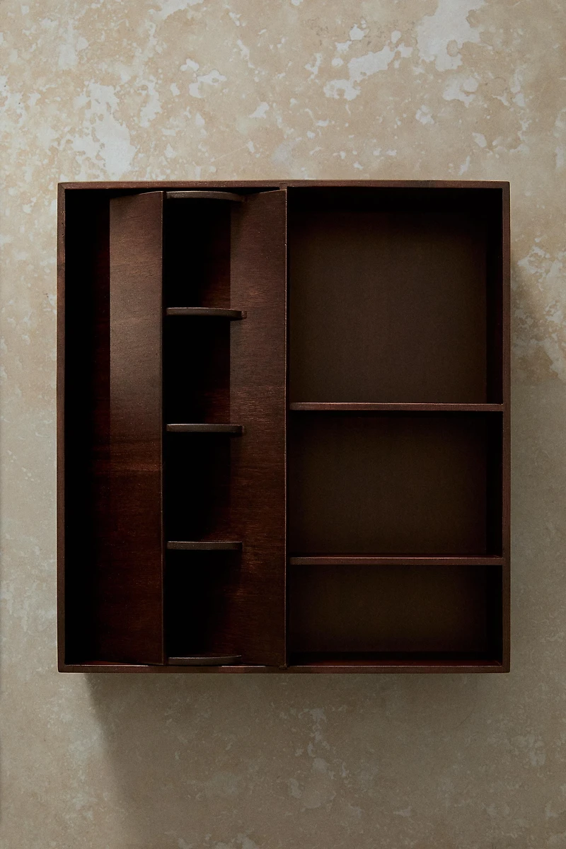 GRANDE BOÎTE DE RANGEMENT EN BOIS POUR MAQUILLAGE