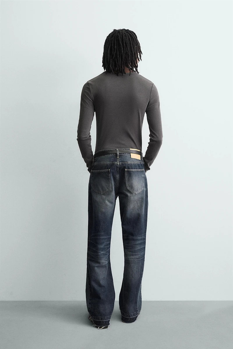 STRUCTURED FLARE FIT JEANS