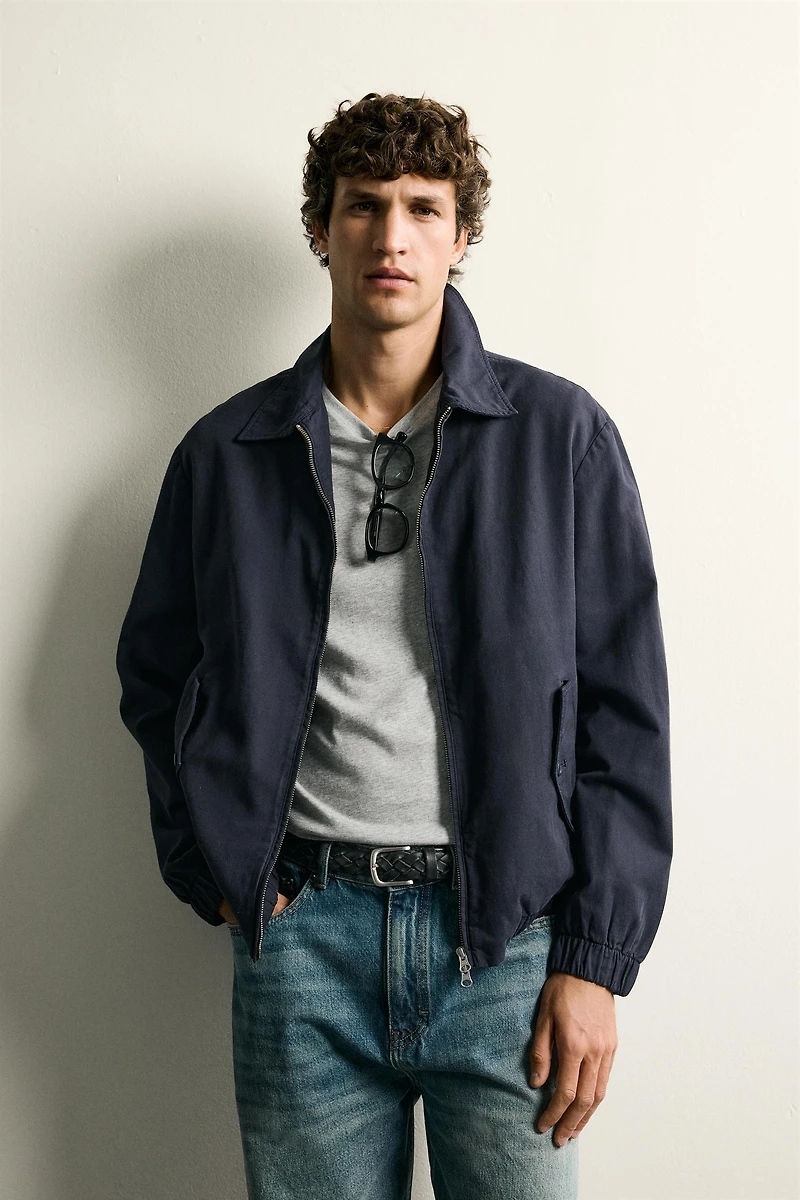REGULAR FIT ZIP-UP OVERSHIRT