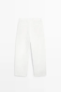 100% linen pants with dart detail