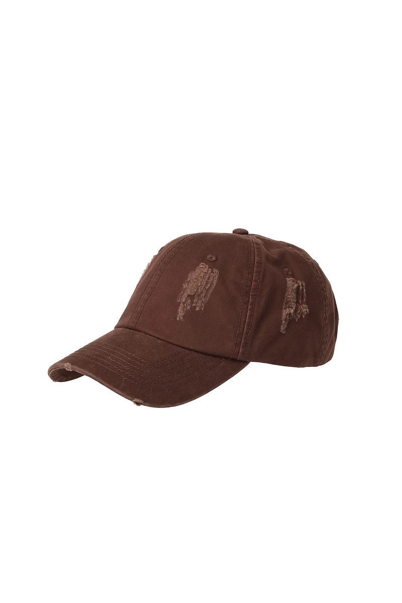 CASQUETTE DÉLAVÉE DÉCHIRÉE