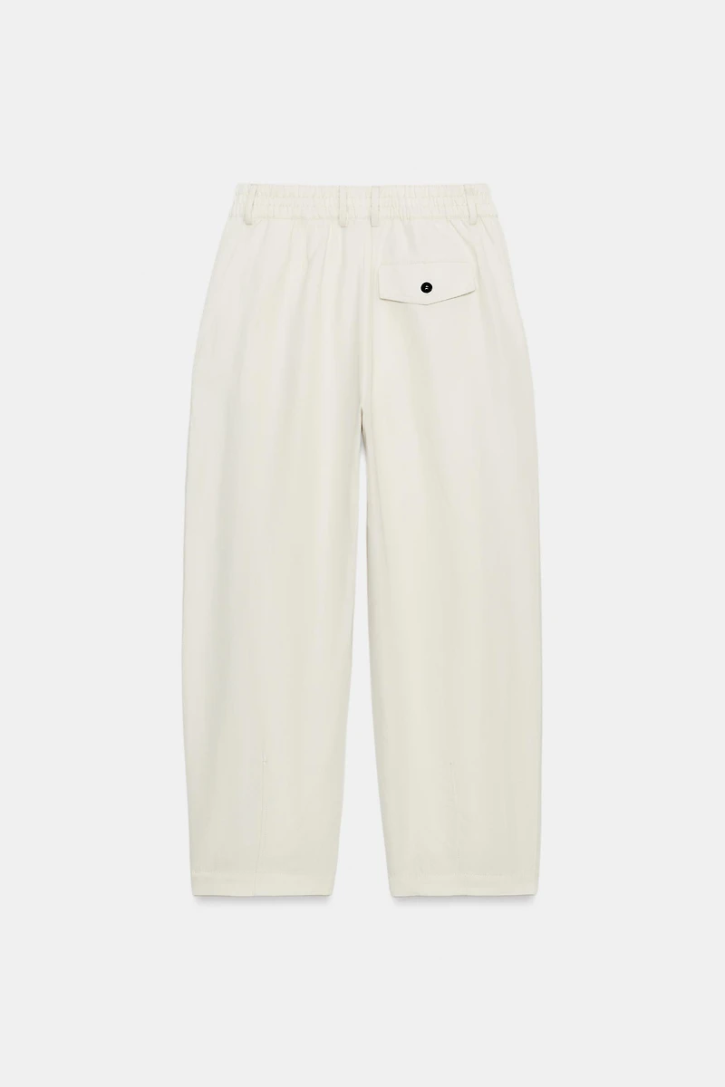LINEN PLEATED PANTS ZW COLLECTION