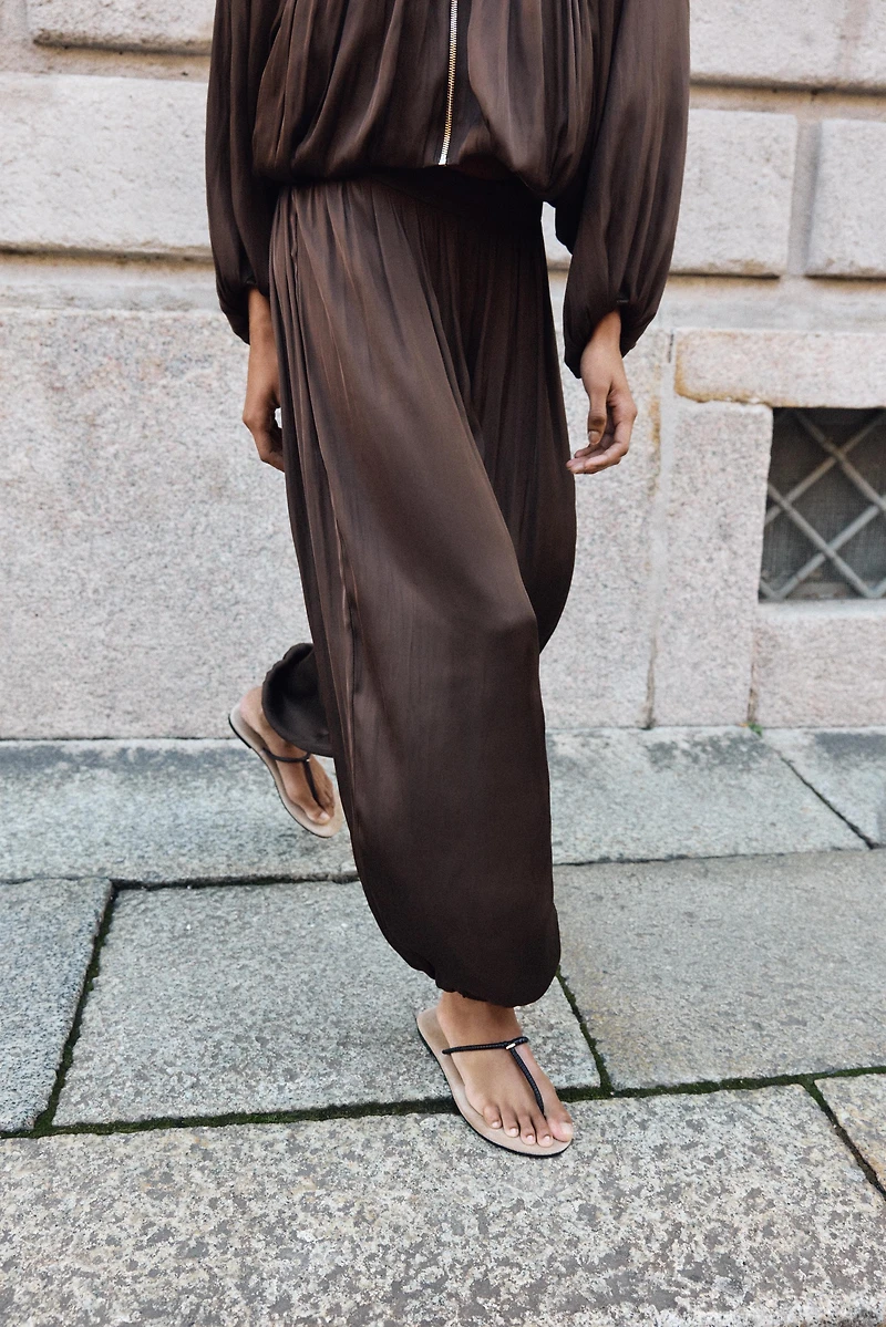 SATIN EFFECT BALLOON PANTS